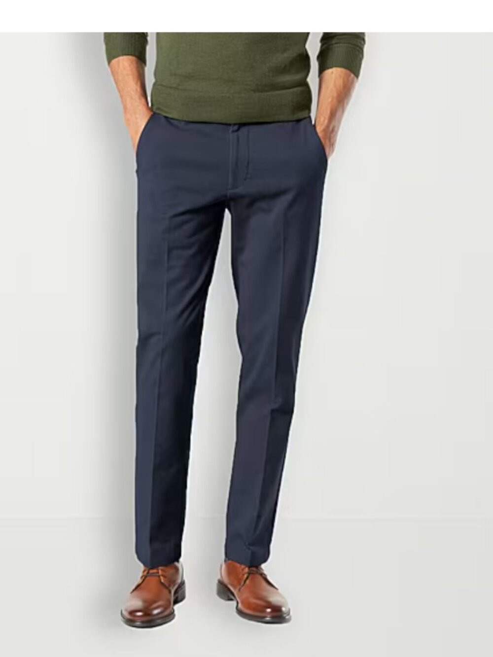 Dockers Workday Khaki With Smart 360 Flex Mens Slim Fit Flat Front Pant- 32